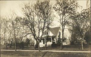 Home & Sidewalk - Tyndall SD Burnett Studio Cameo c1910 Real Photo Postcard