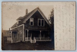1906 Victorian House View Hardwick Vermont VT RPPC Photo Antique Postcard