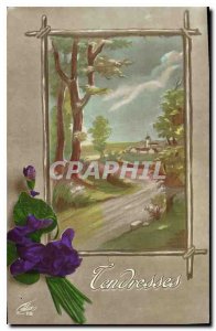 Postcard Old Tendresses Flowers