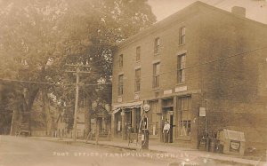 Tariftville CT Post Office Socony Gas Station Ice Cream Sign Real Photo Postcard