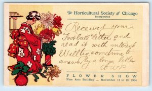 Horticultural Society of CHICAGO, Illinois IL ~ FLOWER SHOW 1904 Postcard