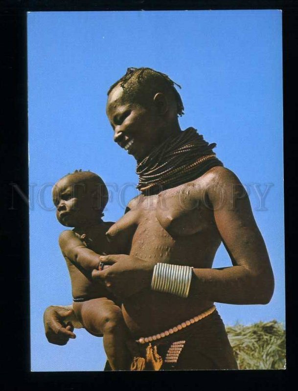 210031 KENYA El Molo Semi-nude mother & Child old postcard