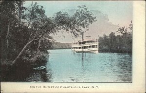 Chautauqua Lake New York NY Steamer Steamship Riverboat c1910 Postcard