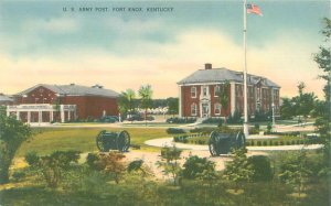 Fort Knox Kentucky US Army Post Linen Postcard Unused