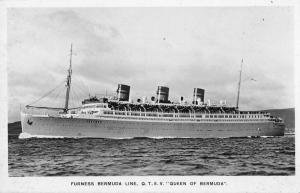 Furness Bermuda Line passenger cargo ship Queen of Bermuda real photo pc Z17482