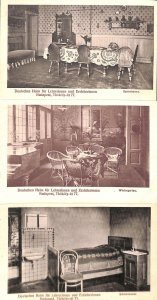 Hungary Budapest German home for teachers & educators Budapest lot of 3 postcard 