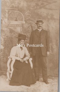 Ancestors Postcard - Studio Portrait of a Smartly Dressed Couple SW18784