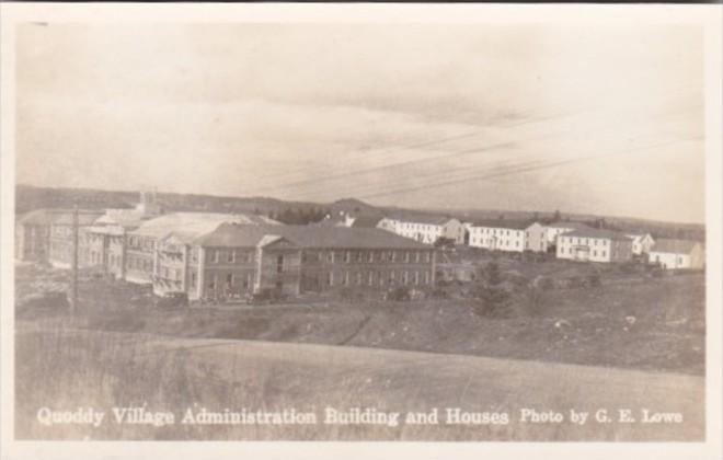 Maine Eastport Quoddy Village Administration Building & Houses Real Photo