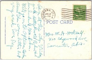 Tonkawa Oklahoma OK, 1949 Threlkeld Hall, Women's Dormitory, College, Postcard