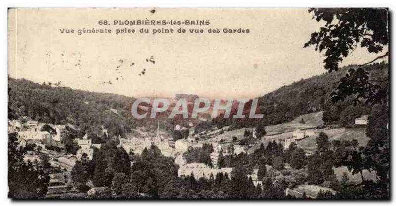 Plombieres les Bains Old Postcard General View from the guards' perspective