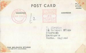 The Selznick Studio film star actor printed autograph signature post card