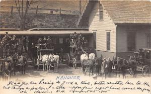 E4/ Hanover New Hampshire NH Horse Carriage RPPC Postcard 1905 Railroad Depot