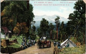 Ruapehu from Top Makatote Rd. NZ New Zealand FT Series Tibbutt Postcard E69