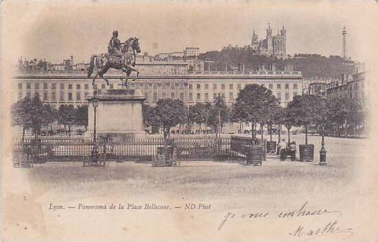 France Lyon Panorama de la Place Bellecour 1903