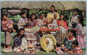 MIAMI FL MUSA ISLE HOME OF SEMINOLE INDIANS VINTAGE ADVERTISING POSTCARD