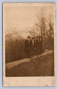 J87/ Huntington West Virginia RPPC Postcard c1910 Well-Dressed Men 614