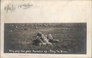 Pity The Poor Farmers of Clay County MN c1910 Real Photo Postcard