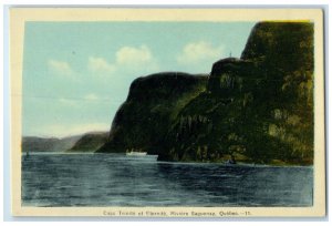 c1940's Caps Trinite Et Eternite Riviere Saguenay Quebec Canada Vintage Postcard