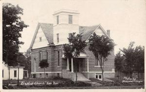 Erie Kansas Baptist Church Real Photo Antique Postcard K29627