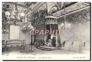 Postcard Old Palace of Monaco La Salle du Trone