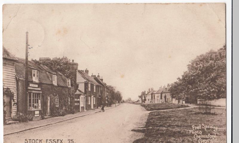 Essex; Stock High St PPC By Fred Spalding, 1922 PMK, Note Edgar Jones Builders 