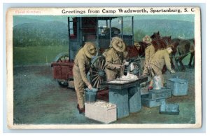 Soldiers Field Kitchen, Greetings From Camp Wadsworth Spartanburg SC Postcard