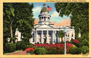 California Fresno County Court House Curteich