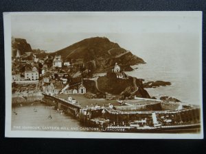 Devon ILFRACOMBE Harbour, Capstone & Lantern Hill c1920's RP Postcard