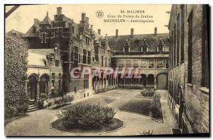 Old Postcard From Mechelen Court Courthouse