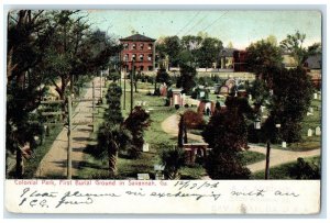 1906 Colonial Park First Burial Ground Savannah Georgia Vintage Antique Postcard