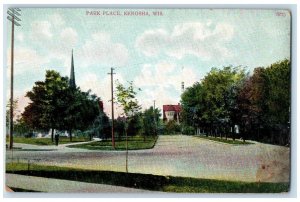 c1910 Park Place Street Road Exterior Kenosha Wisconsin Vintage Antique Postcard 