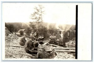 c1920's Mining Locomotive Occupational Germany Europe RPPC Photo Postcard