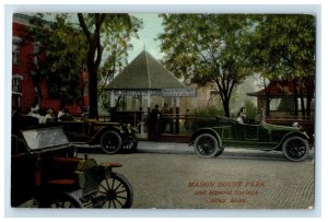 Mason House Park And Mineral Springs Cars Colfax Iowa IA Vintage Postcard