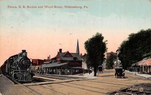 Wilkinsburg Pennsylvania Penna Railroad Station Depot Wood Street PC AA109908
