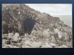 Cornwall MOUSEHOLE Cave - Old Postcard by R. Williams of Penzance