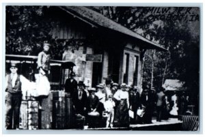 c1960's MILW RR Okoboji Iowa IA Railroad Train Depot Station RPPC Photo Postcard