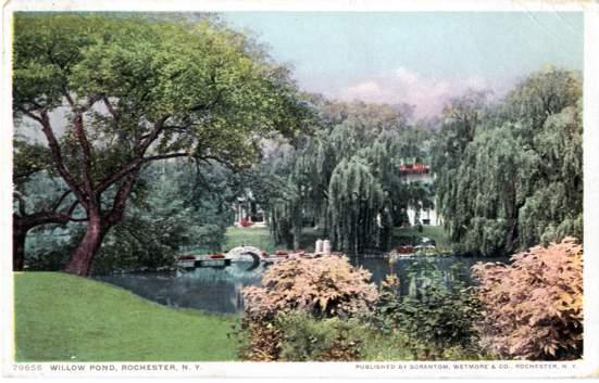 View of Willow Pond, Rochester, New York - pm 1916 - WB - Detroit Publishing
