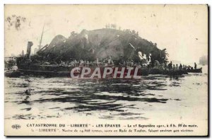 Old Postcard Boat Catastrophe of Freedom wrecks