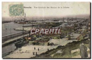 Marseille - Generale of view Pools of Joliette - Old Postcard