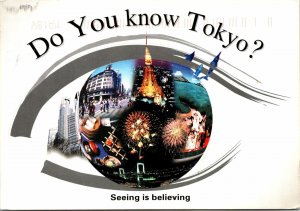 VINTAGE POSTCARD DO YOU KNOW TOKYO?TOURIST TRAVEL ADVERTISING CARD MAILED 2000