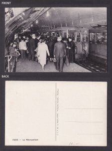 FRANCE, Postcard RPPC, Paris, Le Métropolitain