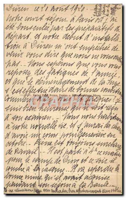 Postcard Old Duren Rhld Totalansicht