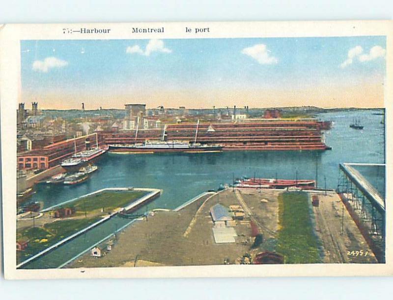 Unused W-Border THE PORT AREA Montreal Quebec QC F4446