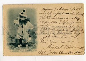 3069104 CIRCUS Little Boy as PIERROT Clown Old RUSSIAN 1900 y