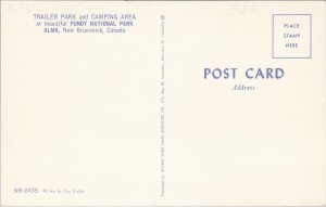 Trailer Park & Camping Alma NB New Brunswick Fundy National Park Postcard F30