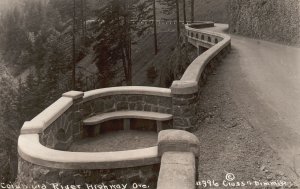 Vintage Postcard 1900's Scenic Viewpoint Columbia River Highway Oregon OR RPPC