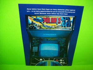 POLARIS 1980 Original Video Arcade Game Promo Sales Flyer Vintage Retro Art