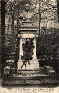 CPA Paris 6e Paris Jardin du Luxembourg Statue de Théodore de Banville (312476)