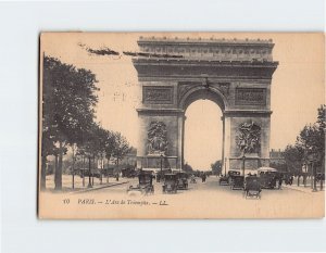 Postcard L Arc de Triomphe Paris France