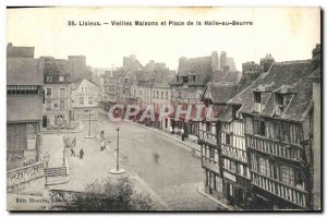 Old Postcard Lisieux Old Houses in place of the butter market
